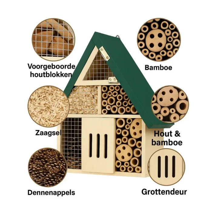 a insect house with many different types of objects